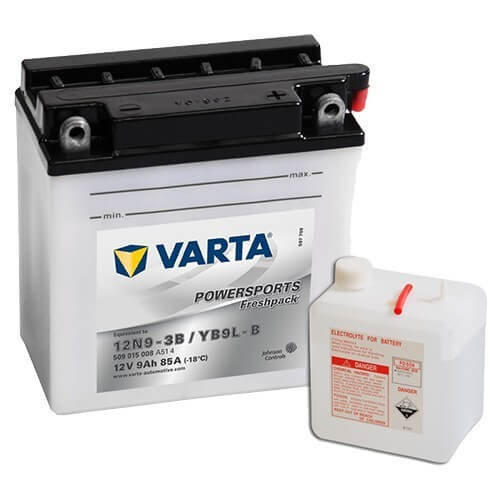 Varta Powersports Freshpack 12N9-3B/YB9L-B