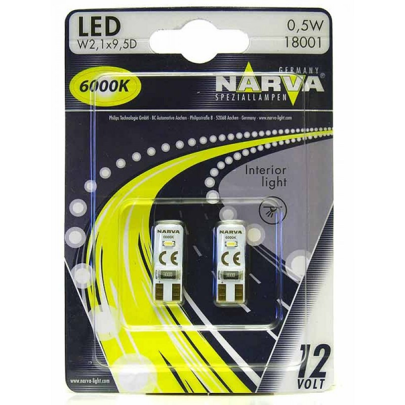 NARVA LED T10 6000K 12V 0.5W