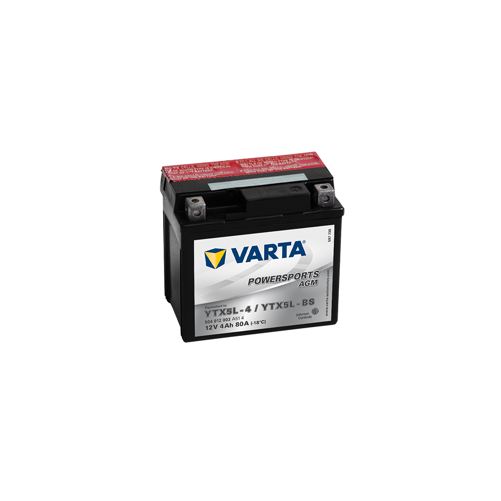 μπαταρια αυτοκινητου Μπαταρία μοτό VARTA Powersports AGM YTX5L-BS Μπαταρία κλειστού τύπου