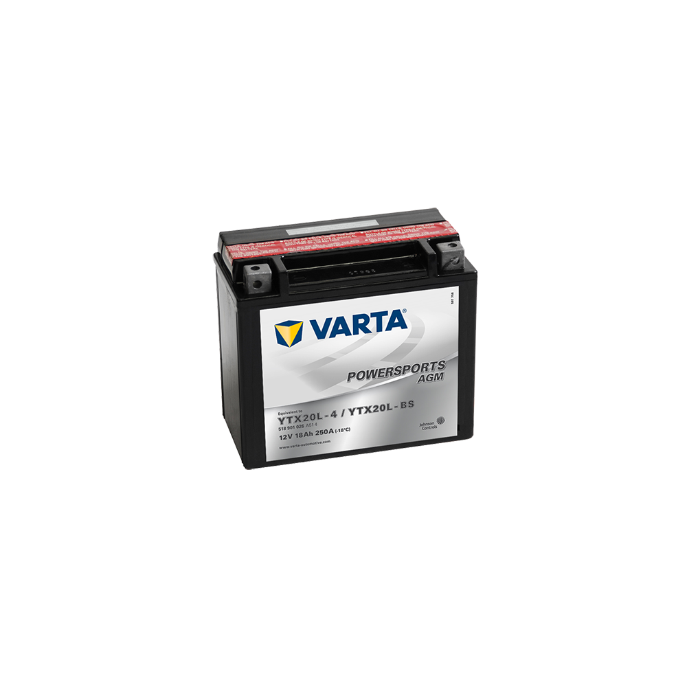 μπαταρια αυτοκινητου Μπαταρία μοτό VARTA Powersports AGM YTX20L-BS Μπαταρία κλειστού τύπου